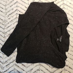Simply Vera Wang long sleeve sparkly black shirt size small